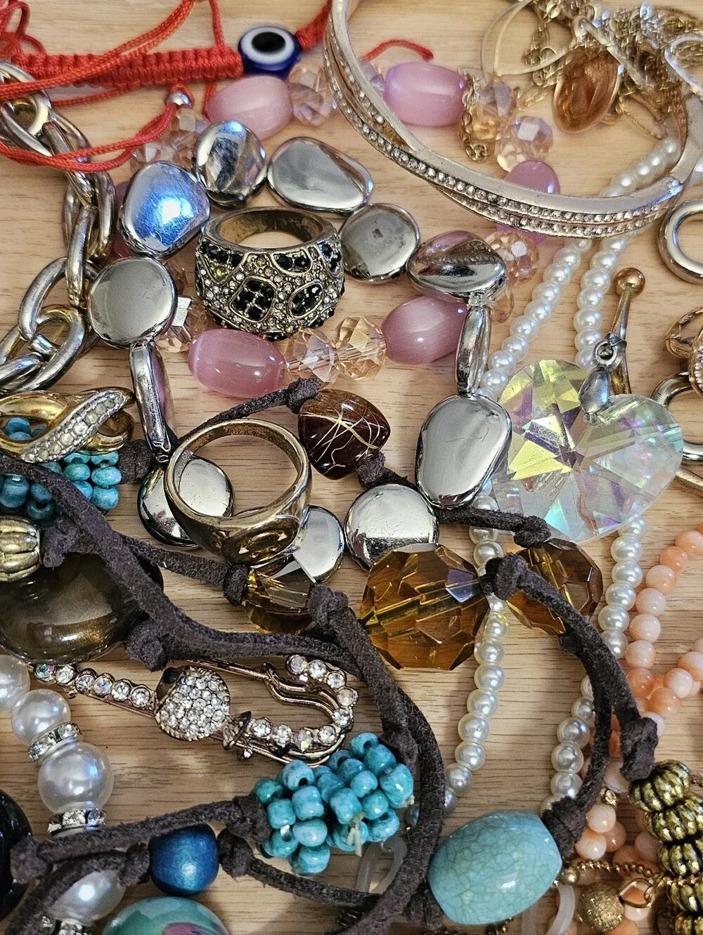 Womens Bulk Jewelry Bundle Lot Collection DIY scrap beads stones costume fashion